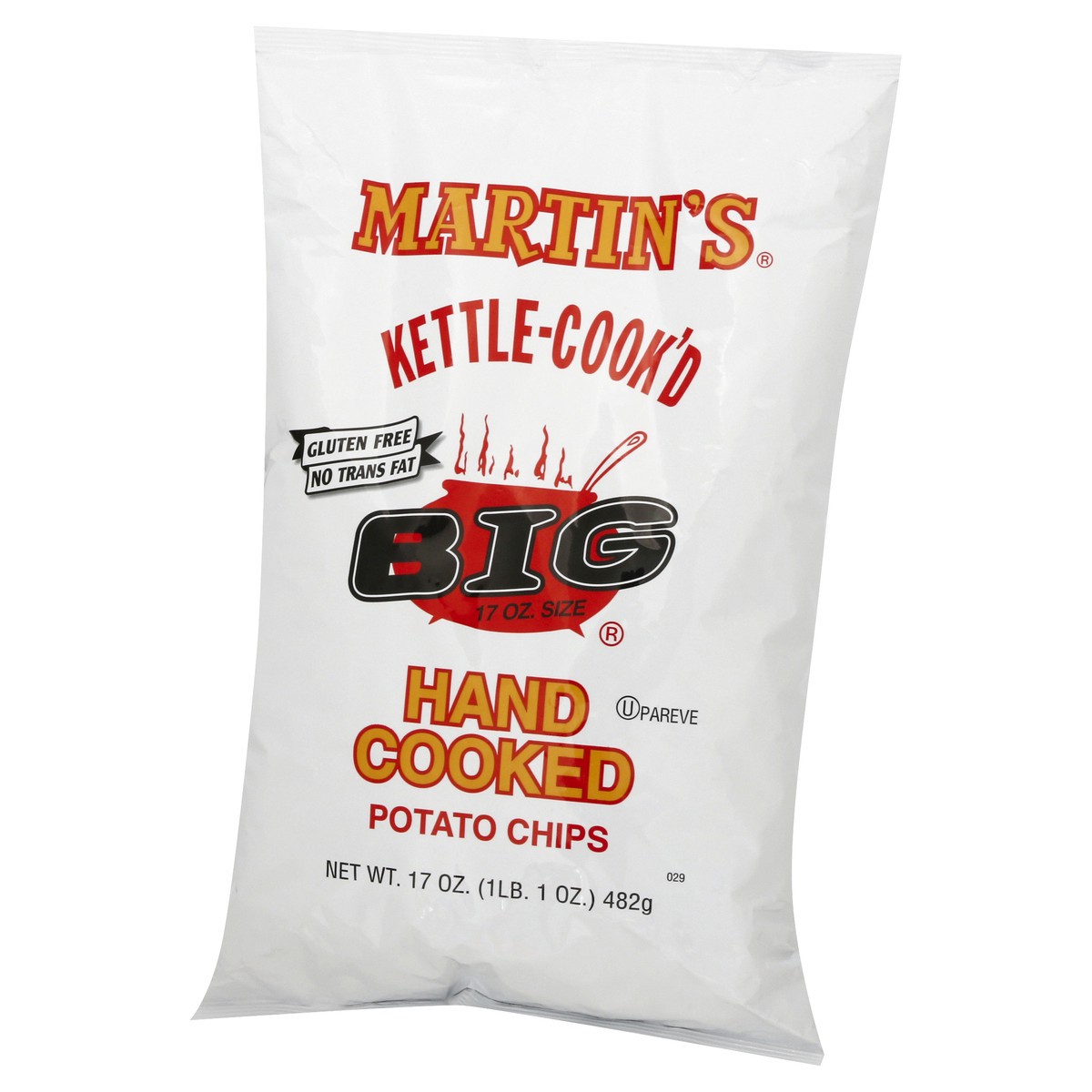 slide 6 of 12, Martin's Kettle-Cook'd Big Hand Cooked Potato Chips 17 oz, 17 oz