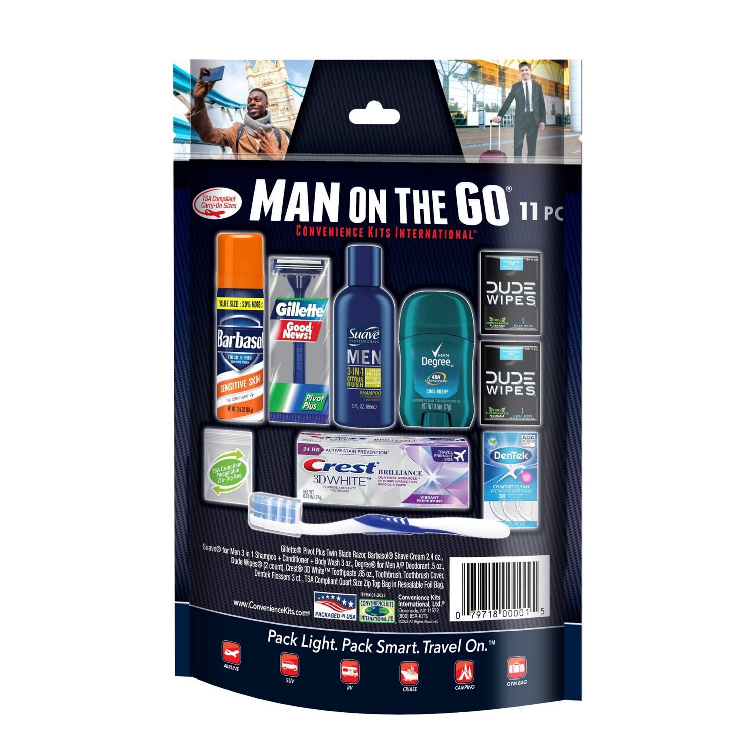 slide 2 of 3, CONVENIENCE KITS Men's 11 Pc Hygiene Kit, 1 ct