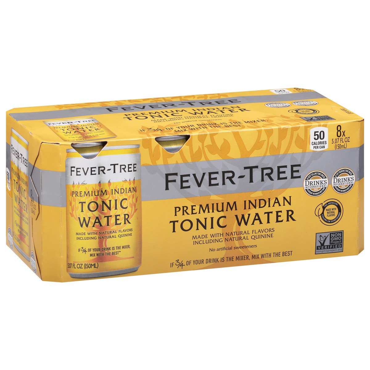 slide 2 of 9, Fever-Tree Fever Tree Indian Tonic Water 8Pk, 40.56 fl oz