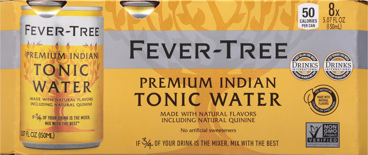 slide 6 of 9, Fever-Tree Fever Tree Indian Tonic Water 8Pk, 40.56 fl oz