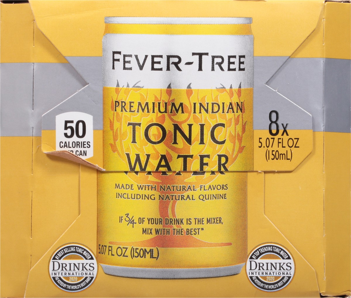 slide 7 of 9, Fever-Tree Fever Tree Indian Tonic Water 8Pk, 40.56 fl oz