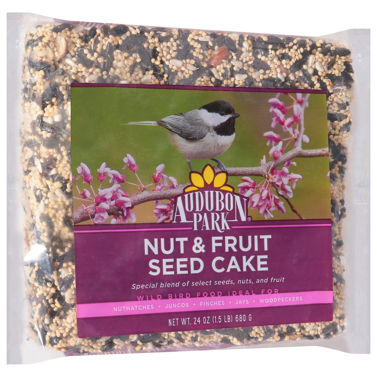 slide 5 of 9, Audubon Park Nut & Fruit Seed Cake Wild Bird Food 24 oz, 24 oz