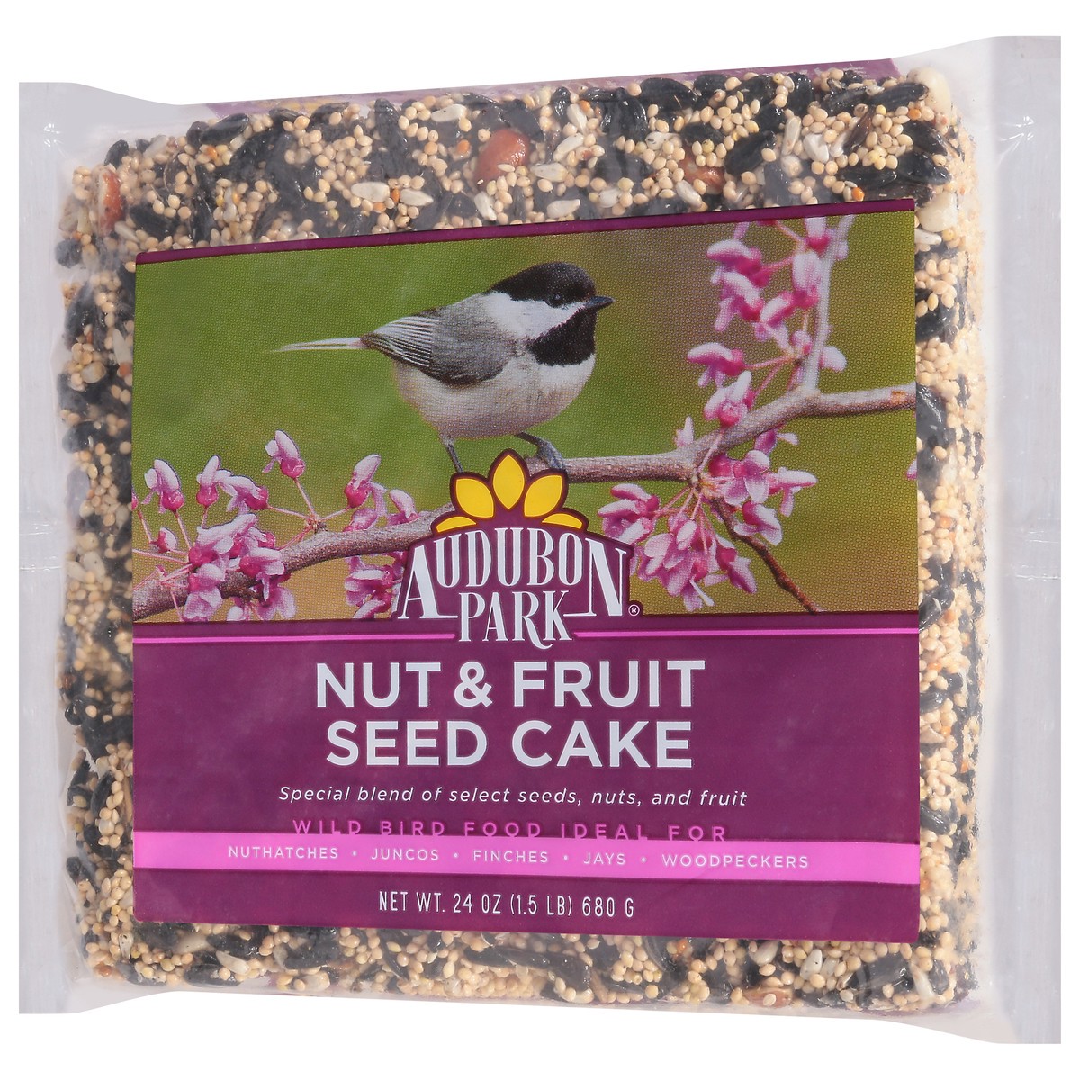 slide 2 of 9, Audubon Park Nut & Fruit Seed Cake Wild Bird Food 24 oz, 24 oz