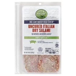 Open Nature Salami Uncured 100% Natural Italian Dry