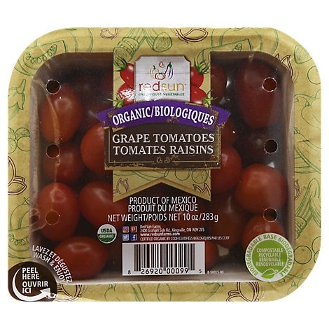slide 1 of 1, Organic Grape Tomatoes, 1 pint