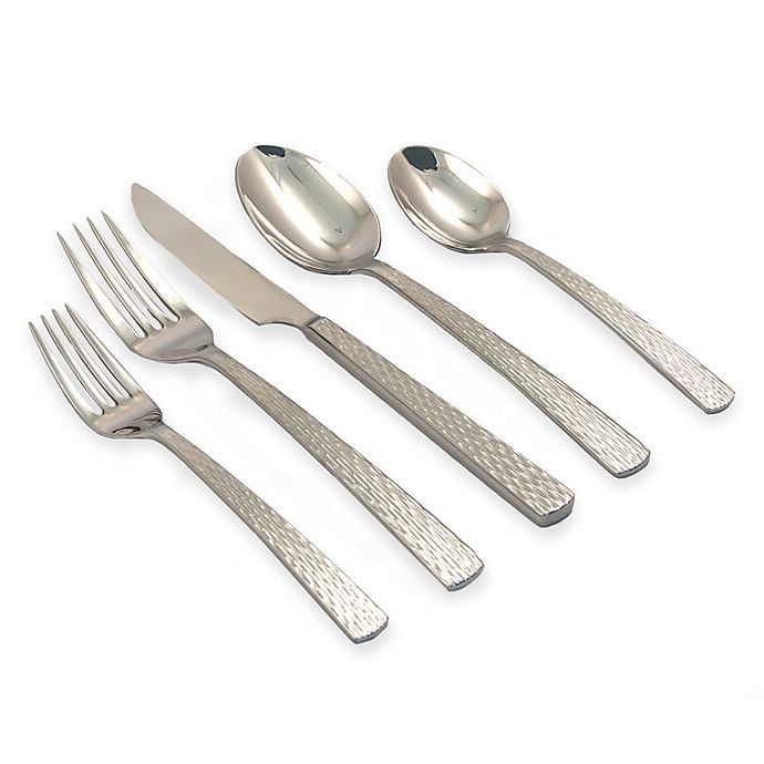 slide 2 of 2, Ginkgo Clifton Flatware Set - Stainless Steel, 20 ct