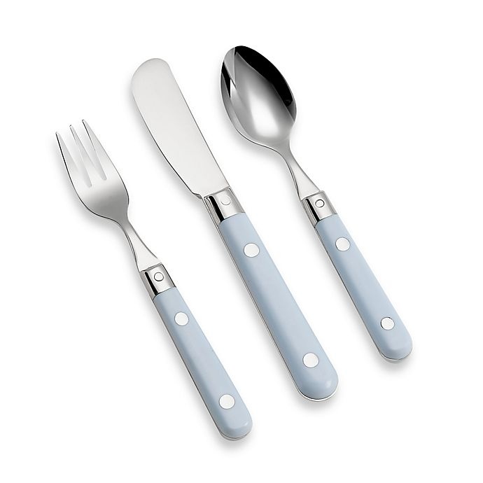 slide 1 of 1, Ginkgo Ginko Panda-Babies Flatware Set - Blue, 3 ct