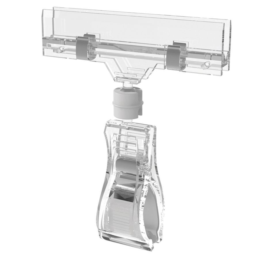 slide 2 of 3, Deflect-O Versagrip Sign Holder with Large Clip, Clear, 5 ct