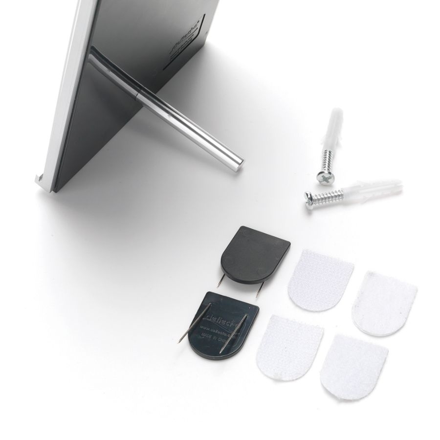 slide 7 of 10, Deflect-O Interior Image Nameplate Sign Holder, Silver & Black, 1 ct