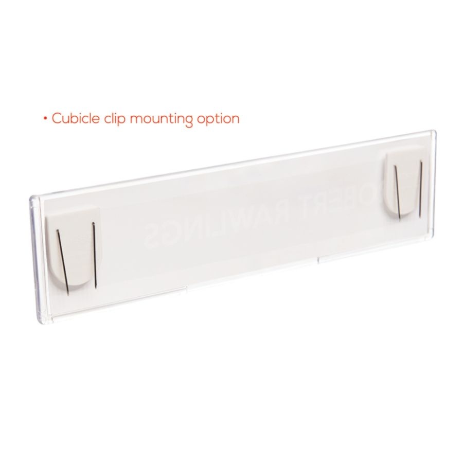 slide 5 of 10, Deflect-O Cubicle Nameplate Sign Holder, Clear, 1 ct