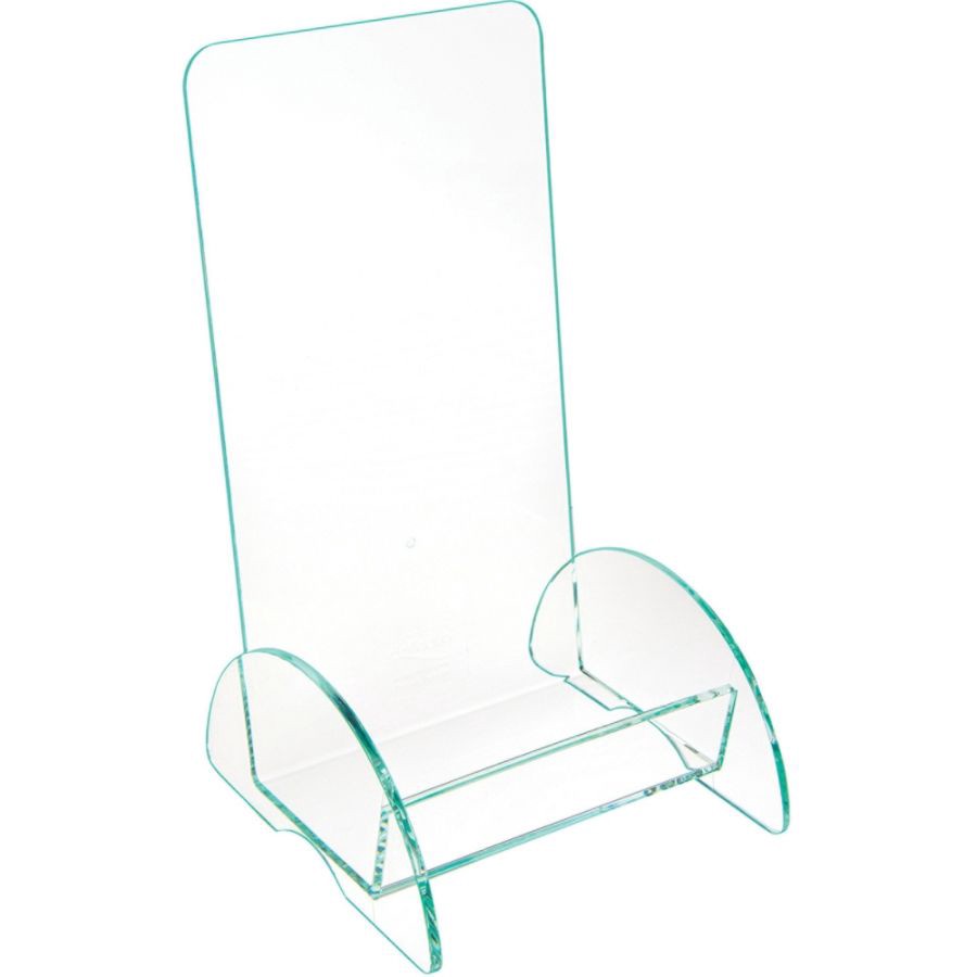 slide 2 of 7, Deflect-O Euro-Style Leaflet Docuholder, Clear/Green, 8 in x 4 1/2 in x 3 3/4 in