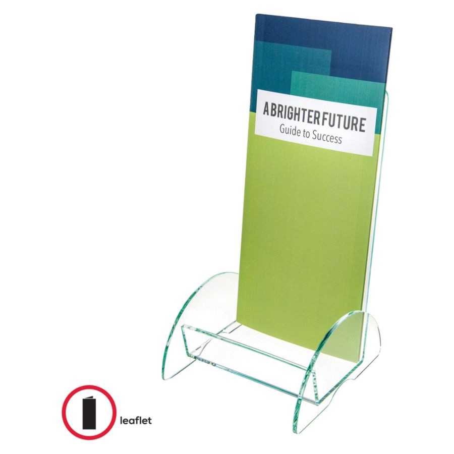 slide 4 of 7, Deflect-O Euro-Style Leaflet Docuholder, Clear/Green, 8 in x 4 1/2 in x 3 3/4 in