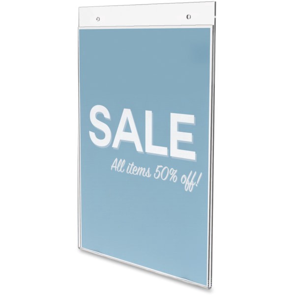 slide 10 of 10, Office Depot Brand Wall Sign Holder, Vertical, 11 in x 8 1/2 in