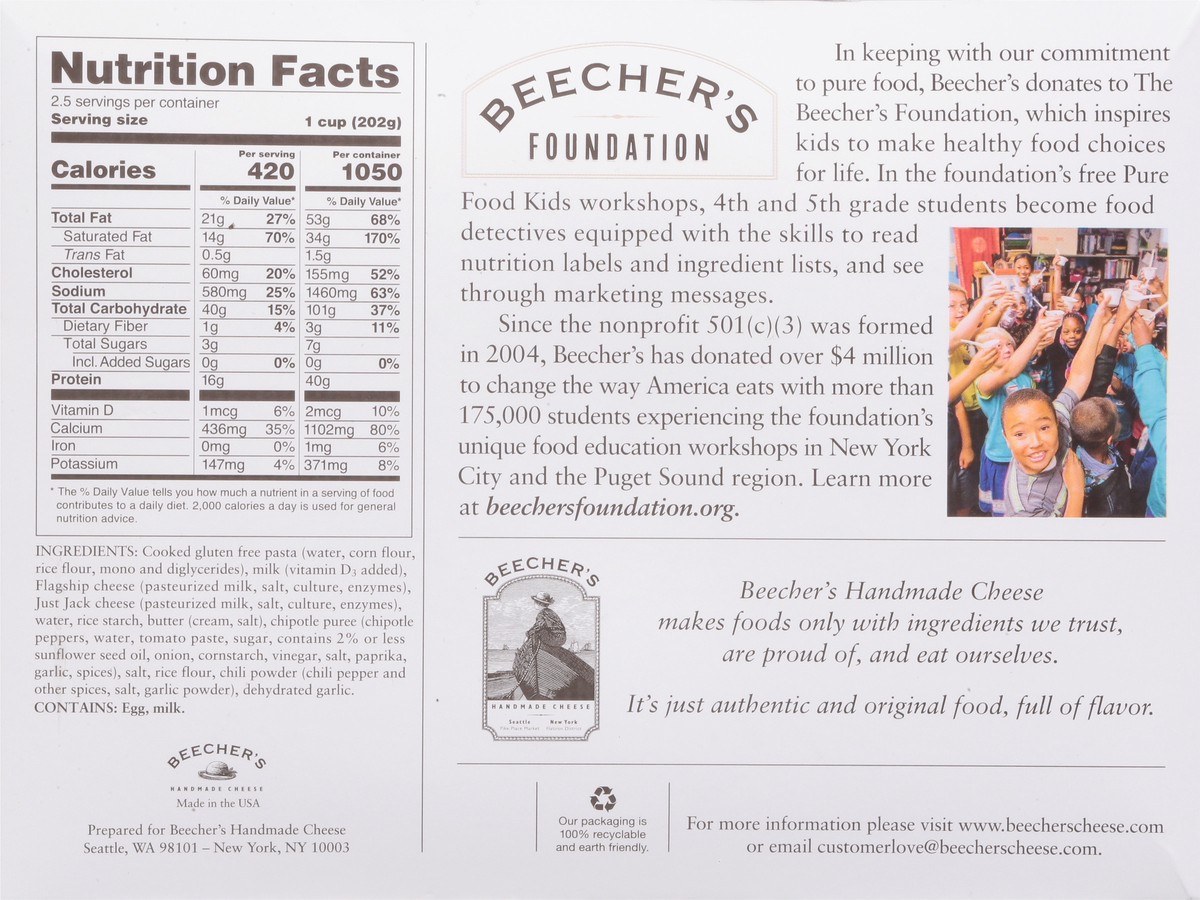 slide 5 of 9, Beecher's World Best Gluten Free Mac And Cheese, 18 oz