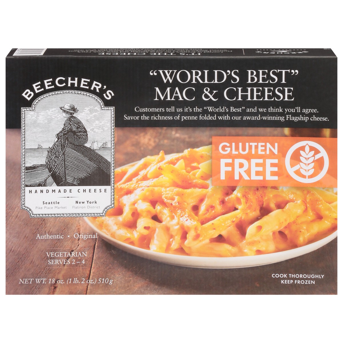 slide 1 of 9, Beecher's World Best Gluten Free Mac And Cheese, 18 oz