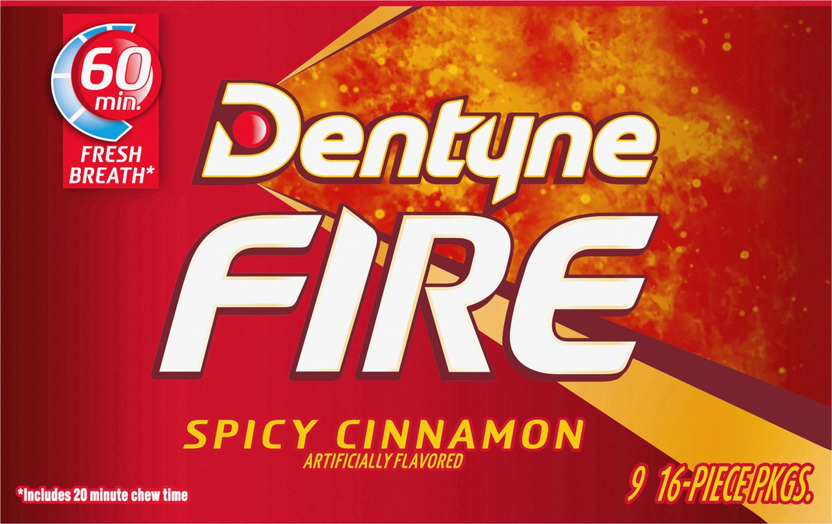 slide 8 of 9, Dentyne Fire Cinnamon, 9 ct