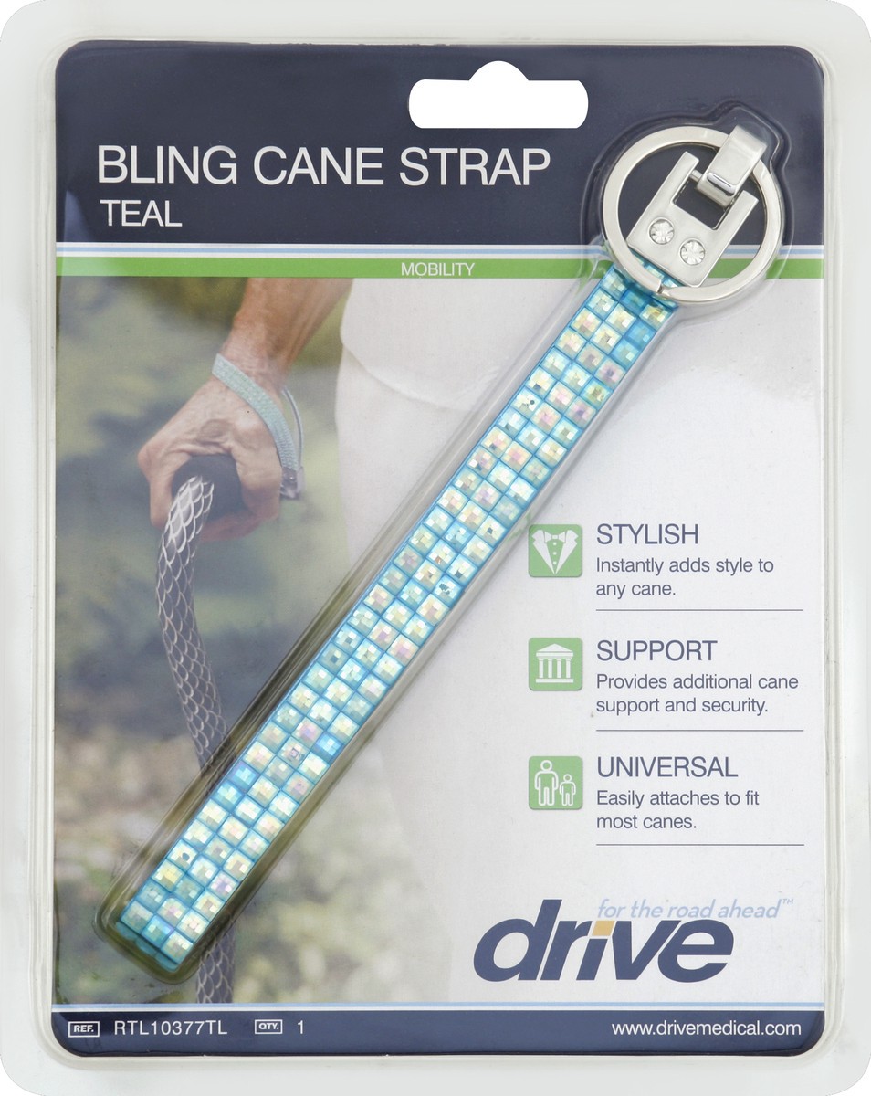 slide 1 of 3, Drive Medical Bling Cane Strap - Each, 