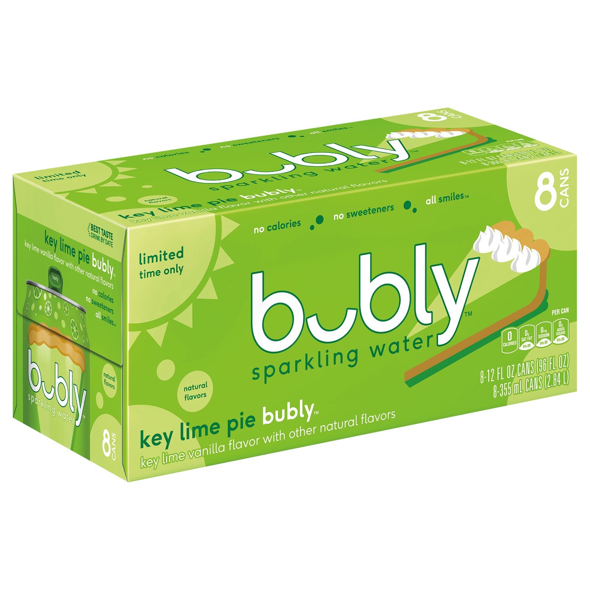 bubly Sparkling Water Key Lime Pie Vanilla 12 Fl Oz 8 Count 8 ct | Shipt