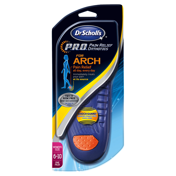 slide 1 of 1, Dr. Scholl's P.R.O. Arch Pain Relief For Women, 1 ct