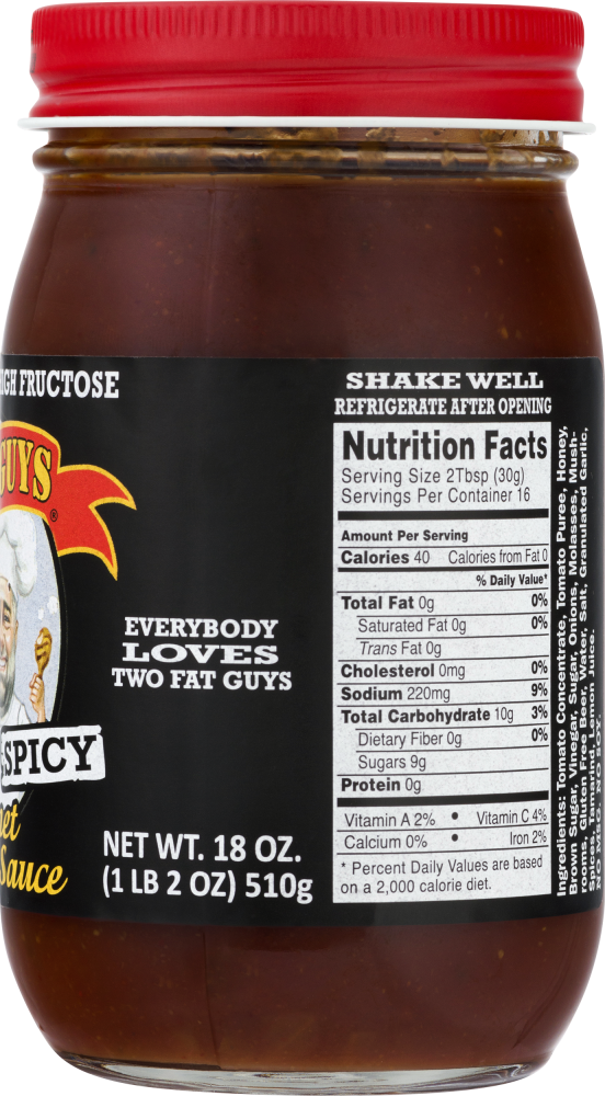slide 5 of 6, Two Fat Guys TwofatguysBBQspicy, 18 oz