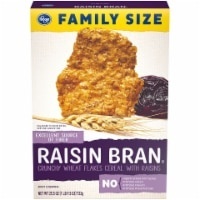 slide 1 of 1, Kroger Raisin Bran Crunchy Wheat Flakes Cereal With Raisins, 25.5 oz