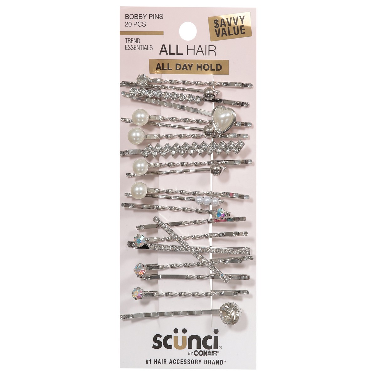 slide 7 of 13, Scunci Silver Sanny Bobby Pins, 20 ct