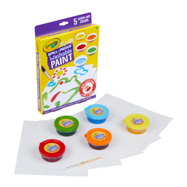 slide 3 of 8, Crayola Spill Proff Washable Paint Kit, 1 ct