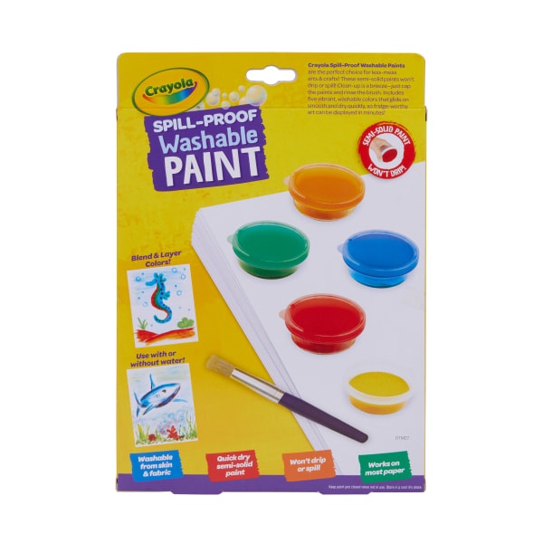 slide 4 of 8, Crayola Spill Proff Washable Paint Kit, 1 ct