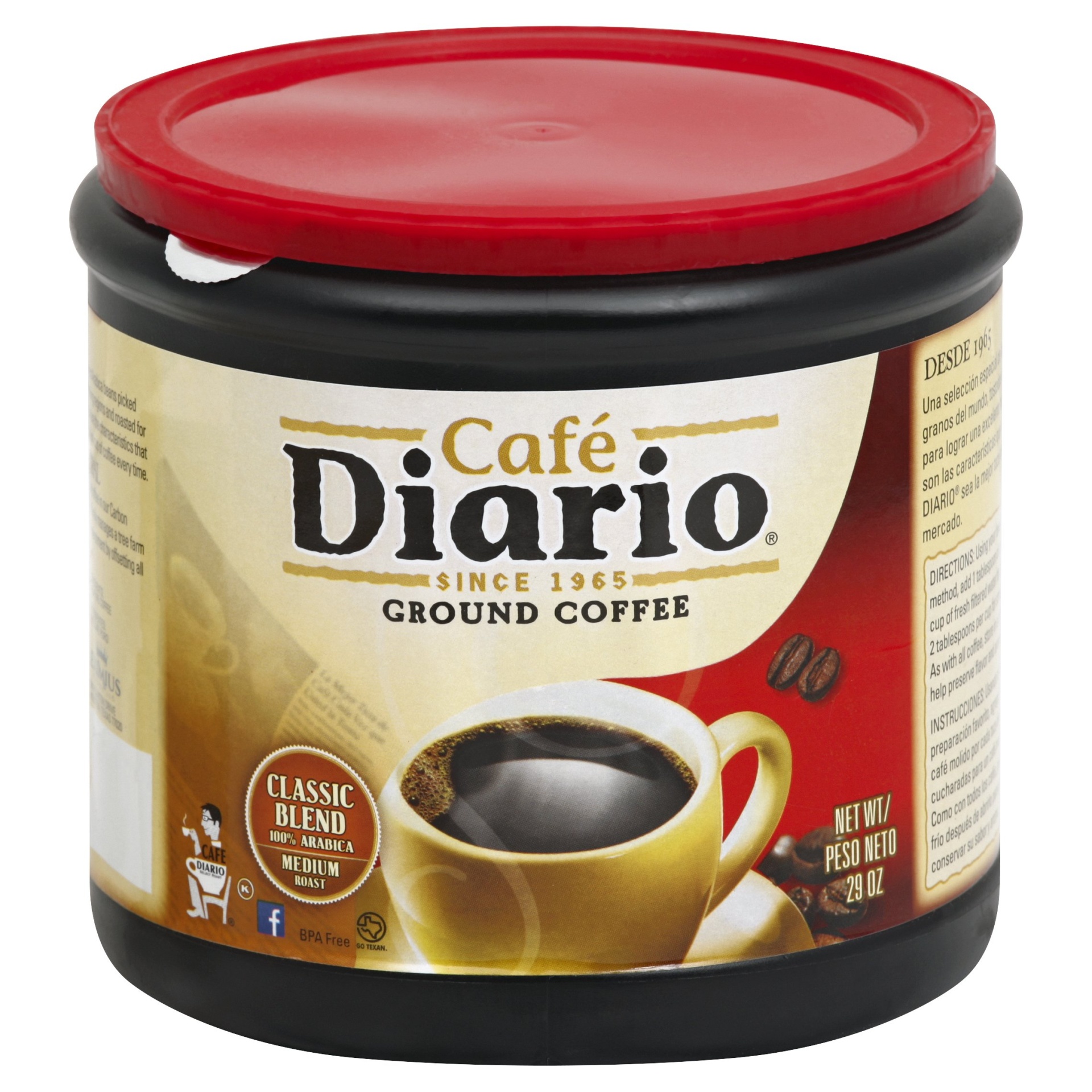 slide 1 of 1, Café Diario Ground Coffee Classic Blend Medium Roast, 29 oz