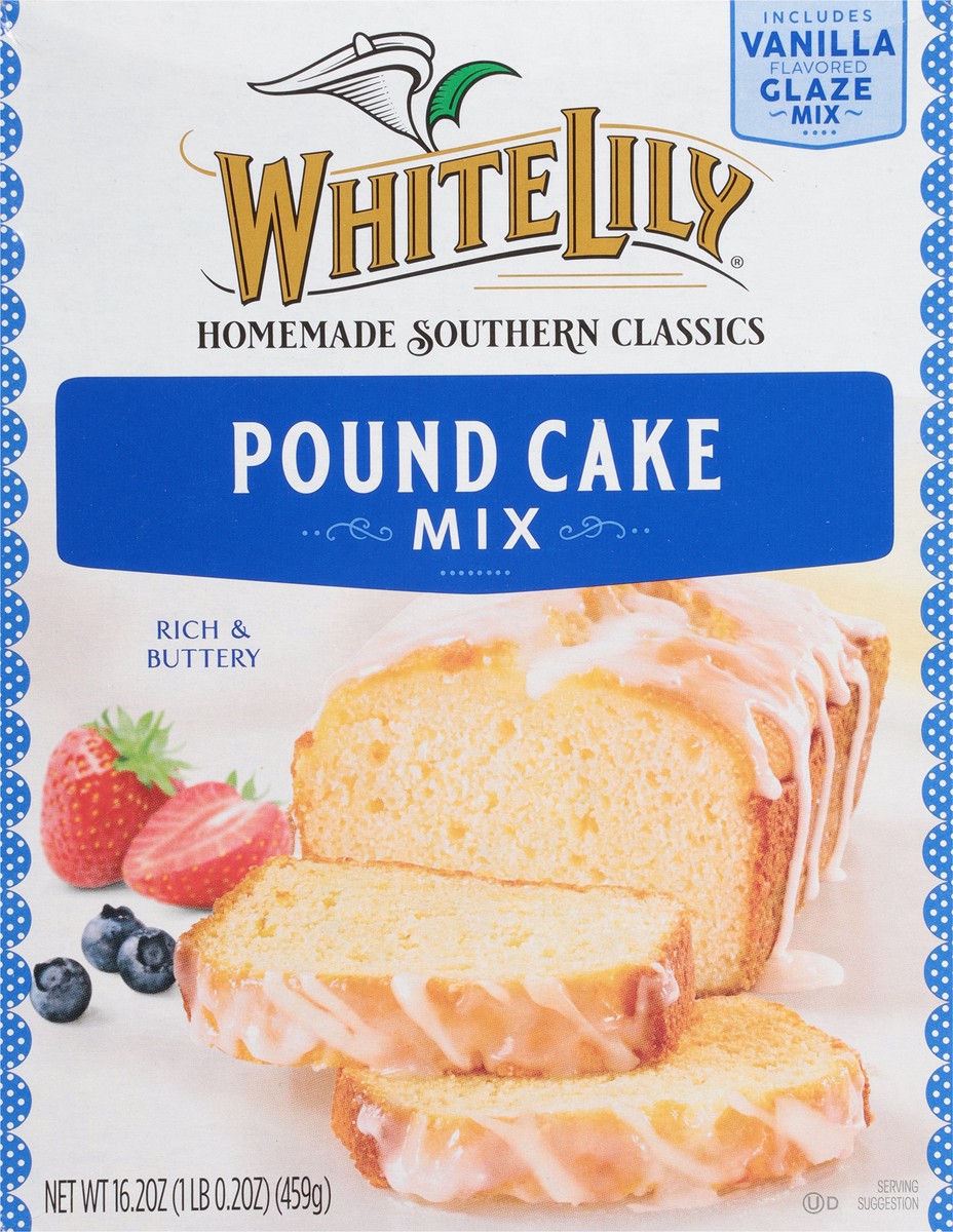 slide 8 of 9, White Lily Pound Cake Mix, 16.2 OZ Box, 16.2 oz