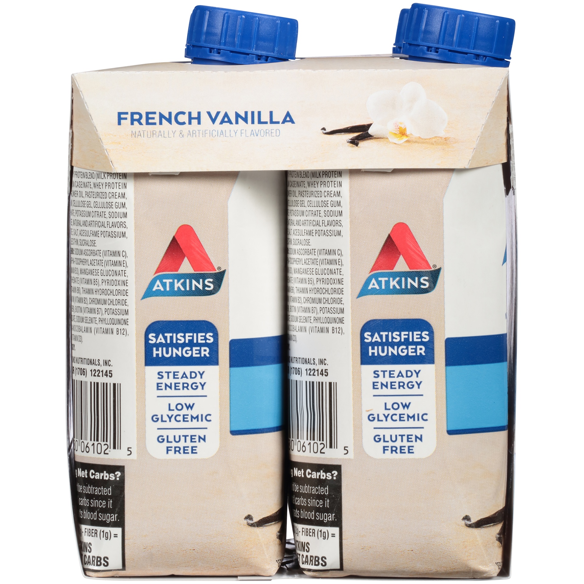 slide 4 of 8, Atkins French Vanilla Nutritional Shake, 4 ct; 11 fl oz