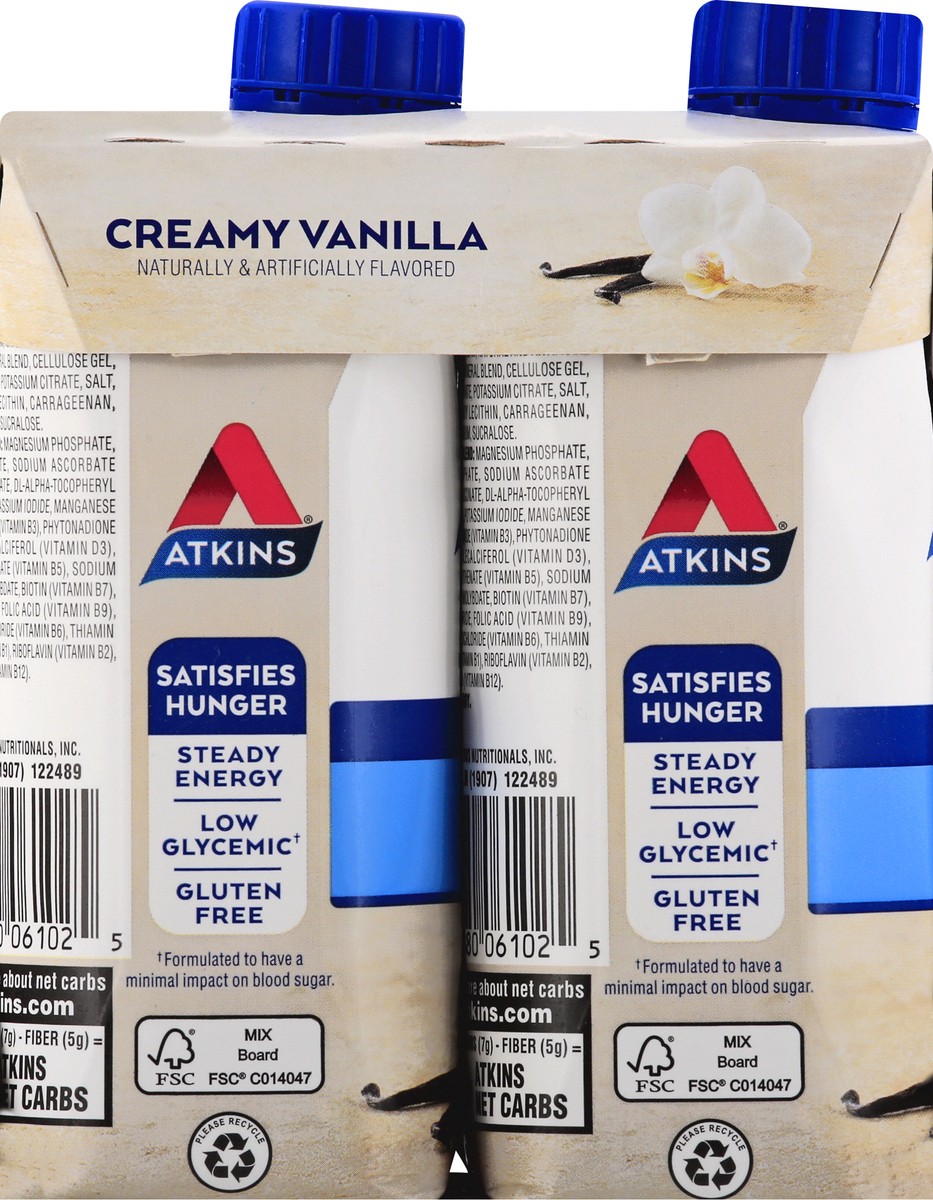 slide 7 of 9, Atkins French Vanilla Nutritional Shake, 4 ct; 11 fl oz