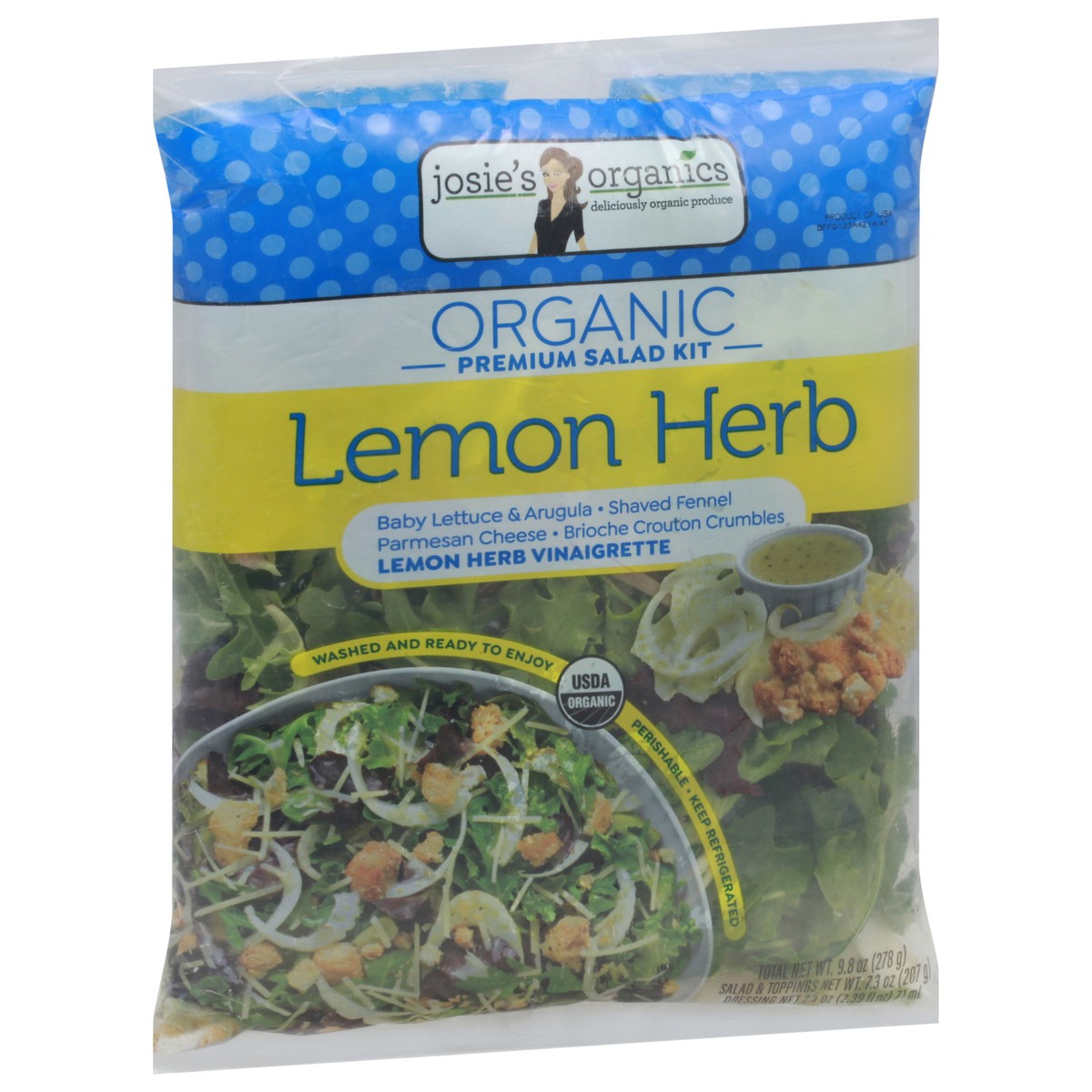 slide 11 of 12, Josie's Organics Lemon Herb Salad Kit, 9.8 oz