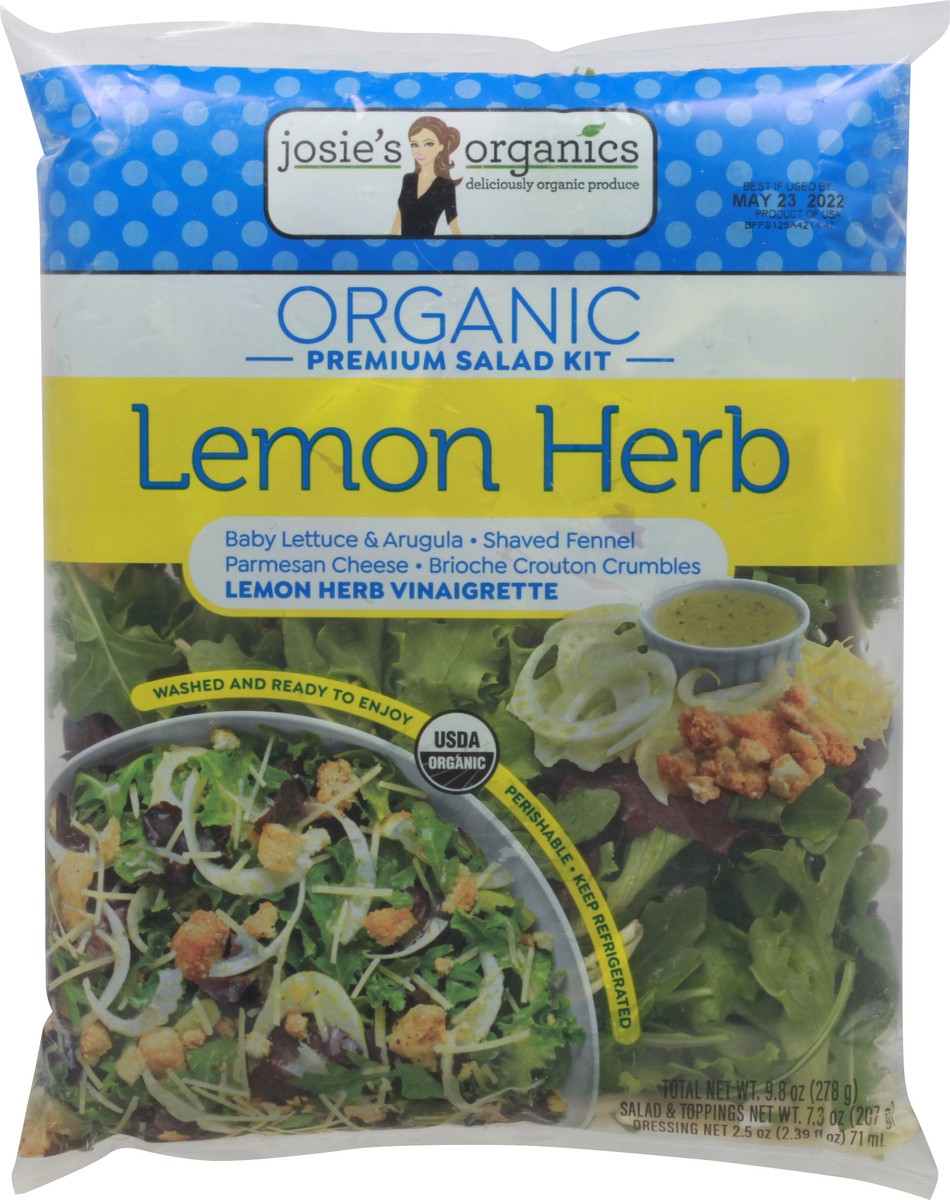 slide 7 of 12, Josie's Organics Lemon Herb Salad Kit, 9.8 oz