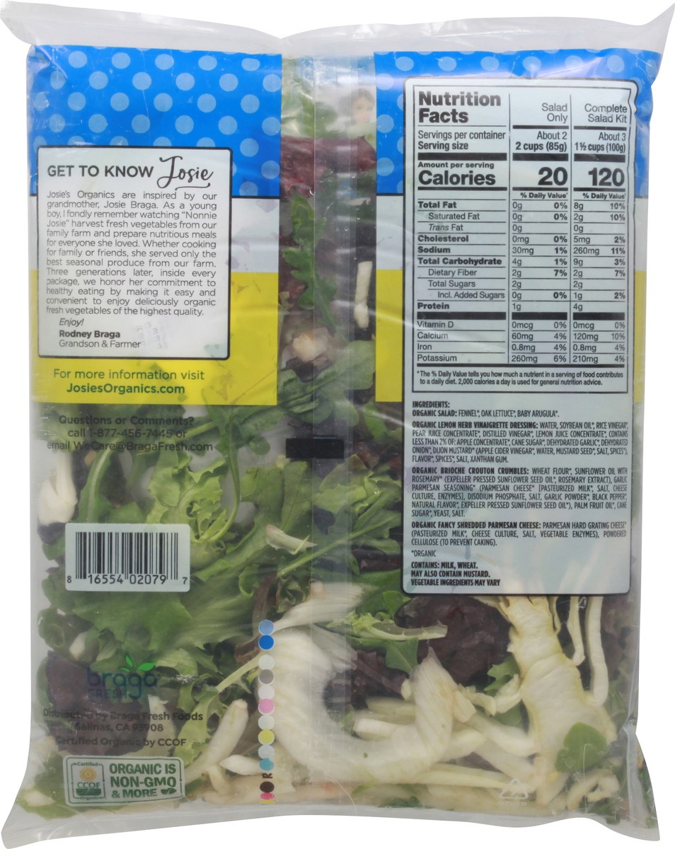 slide 5 of 12, Josie's Organics Lemon Herb Salad Kit, 9.8 oz