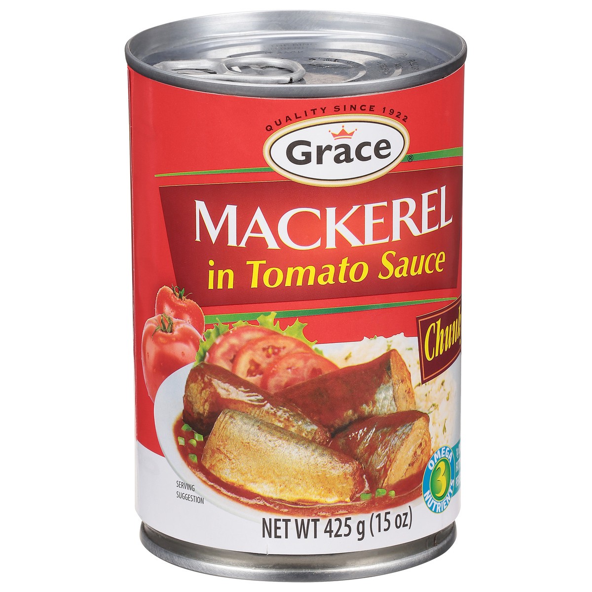 slide 8 of 9, Grace Mackerel In Tomato Sauce, 15 oz