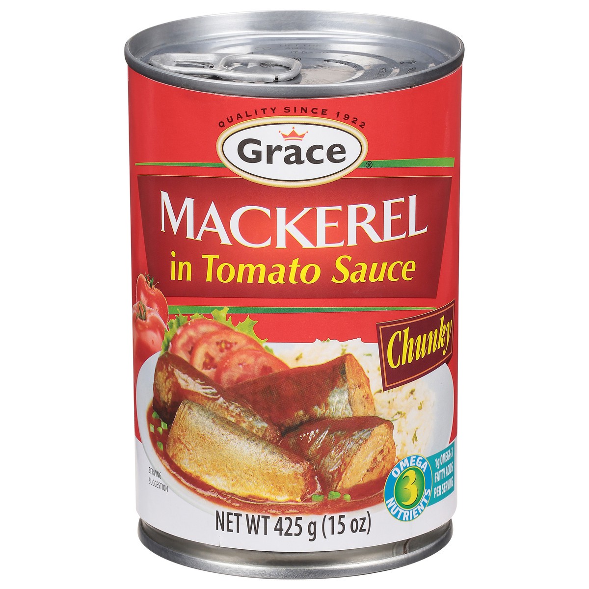 slide 1 of 9, Grace Mackerel In Tomato Sauce, 15 oz