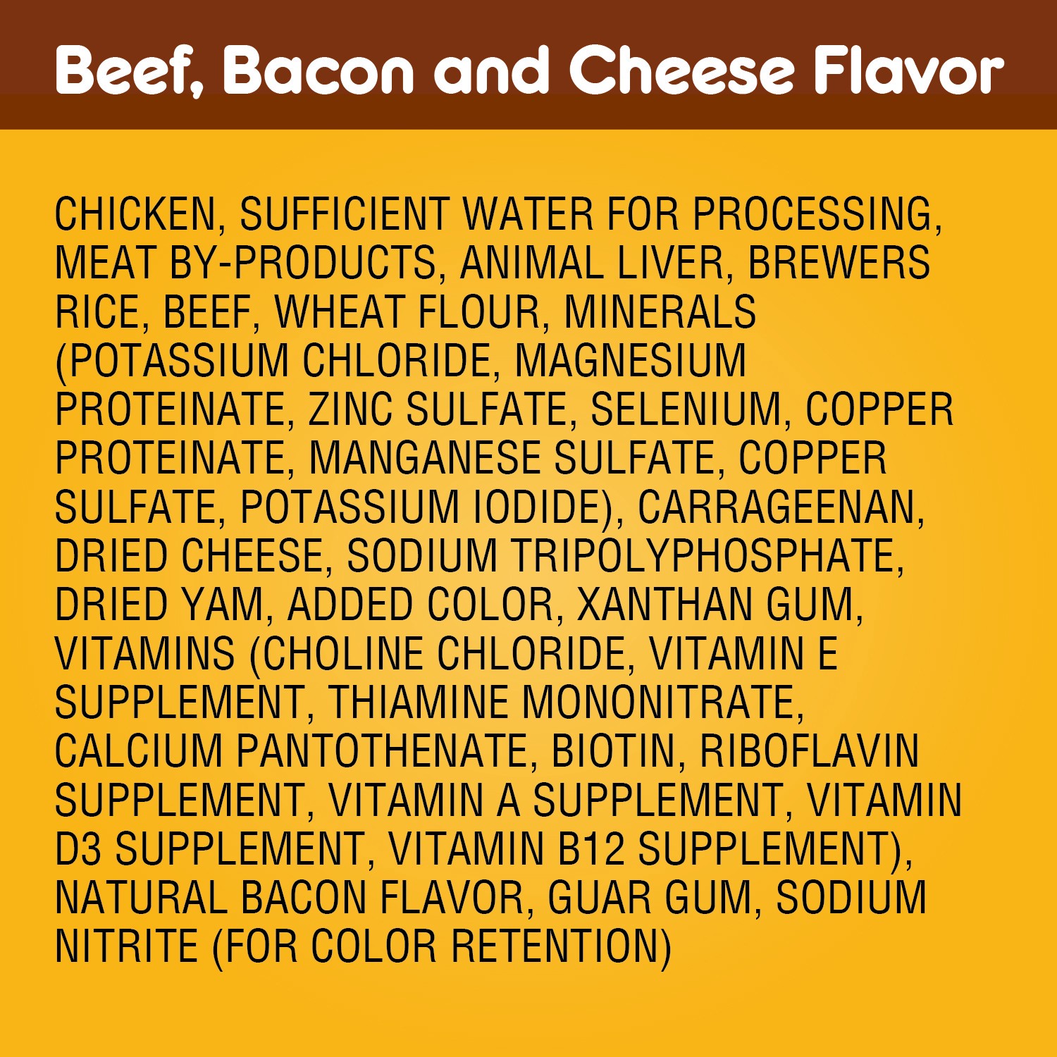 slide 3 of 5, Pedigree Beef/bacon/, 