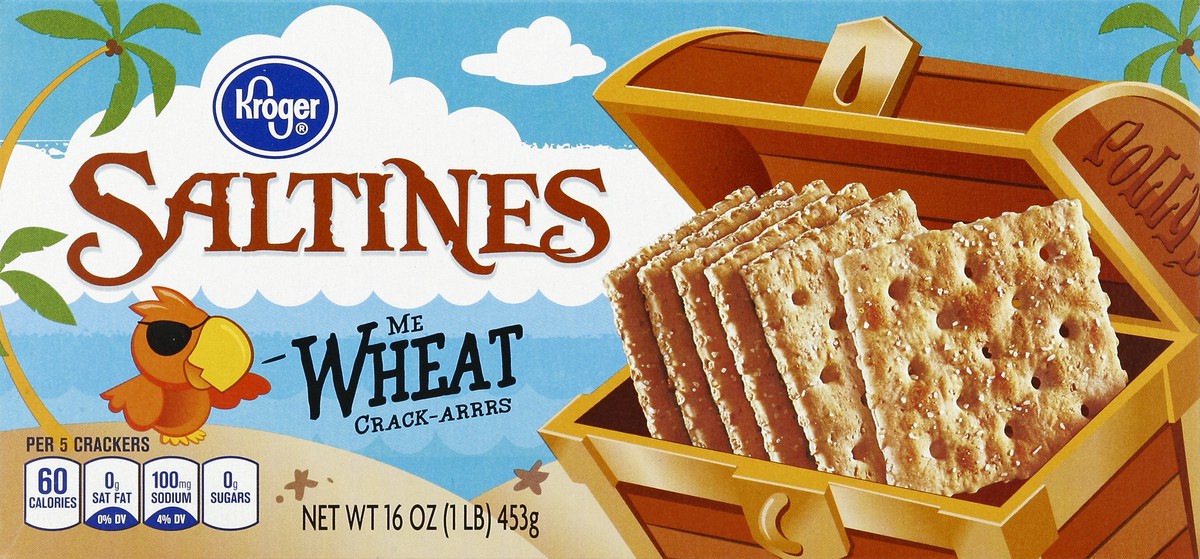 slide 2 of 4, Kroger Saltines Wheat Crackers, 16 oz