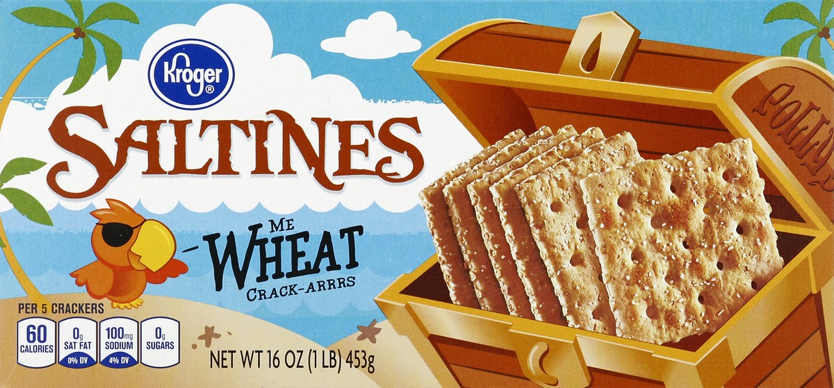 slide 4 of 4, Kroger Saltines Wheat Crackers, 16 oz