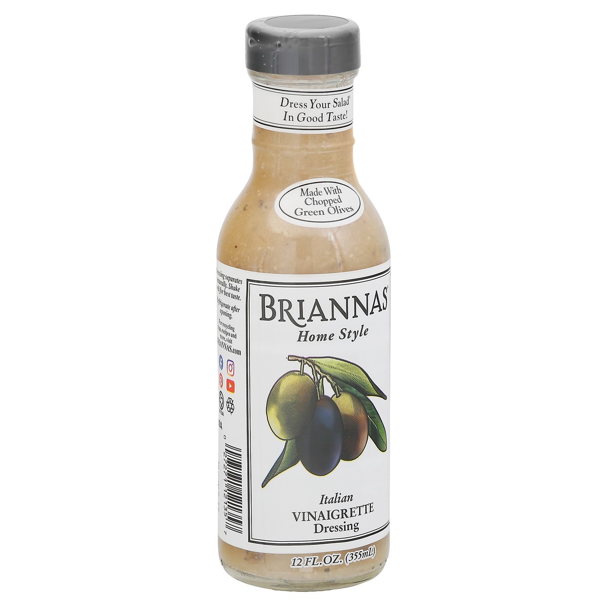 slide 3 of 9, BRIANNAS Home Style Italian Vinaigrette Dressing, 12 fl oz