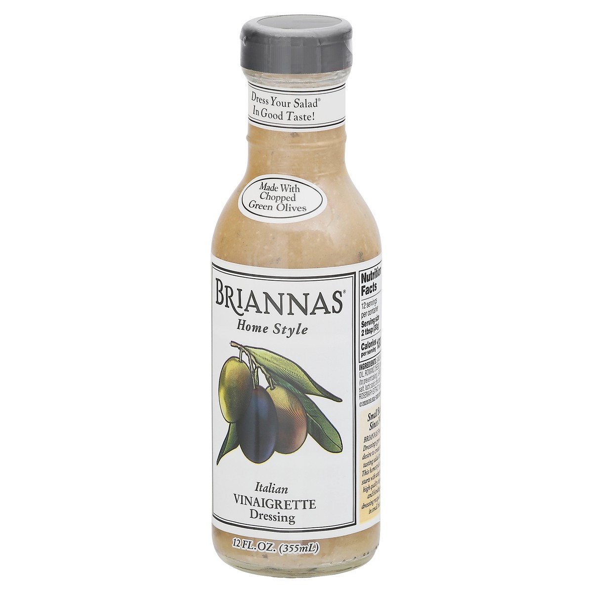 slide 6 of 9, BRIANNAS Home Style Italian Vinaigrette Dressing, 12 fl oz