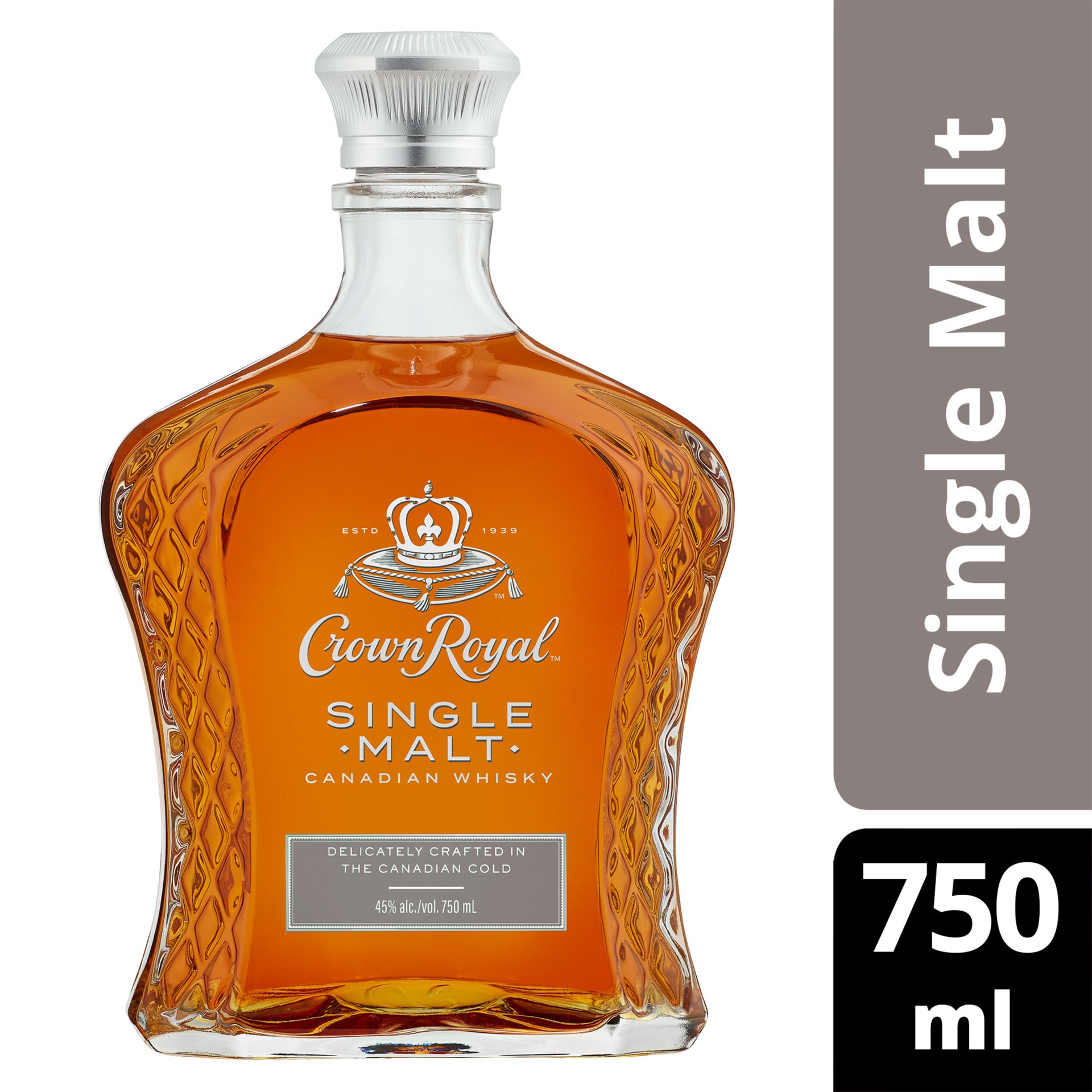 slide 1 of 4, Crown Royal Single Malt Canadian Whisky, 750 mL, 750 ml