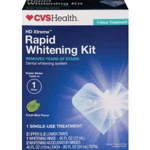 slide 1 of 1, CVS Health One Hour Whitening Treatment Fresh Mint, 1 kit