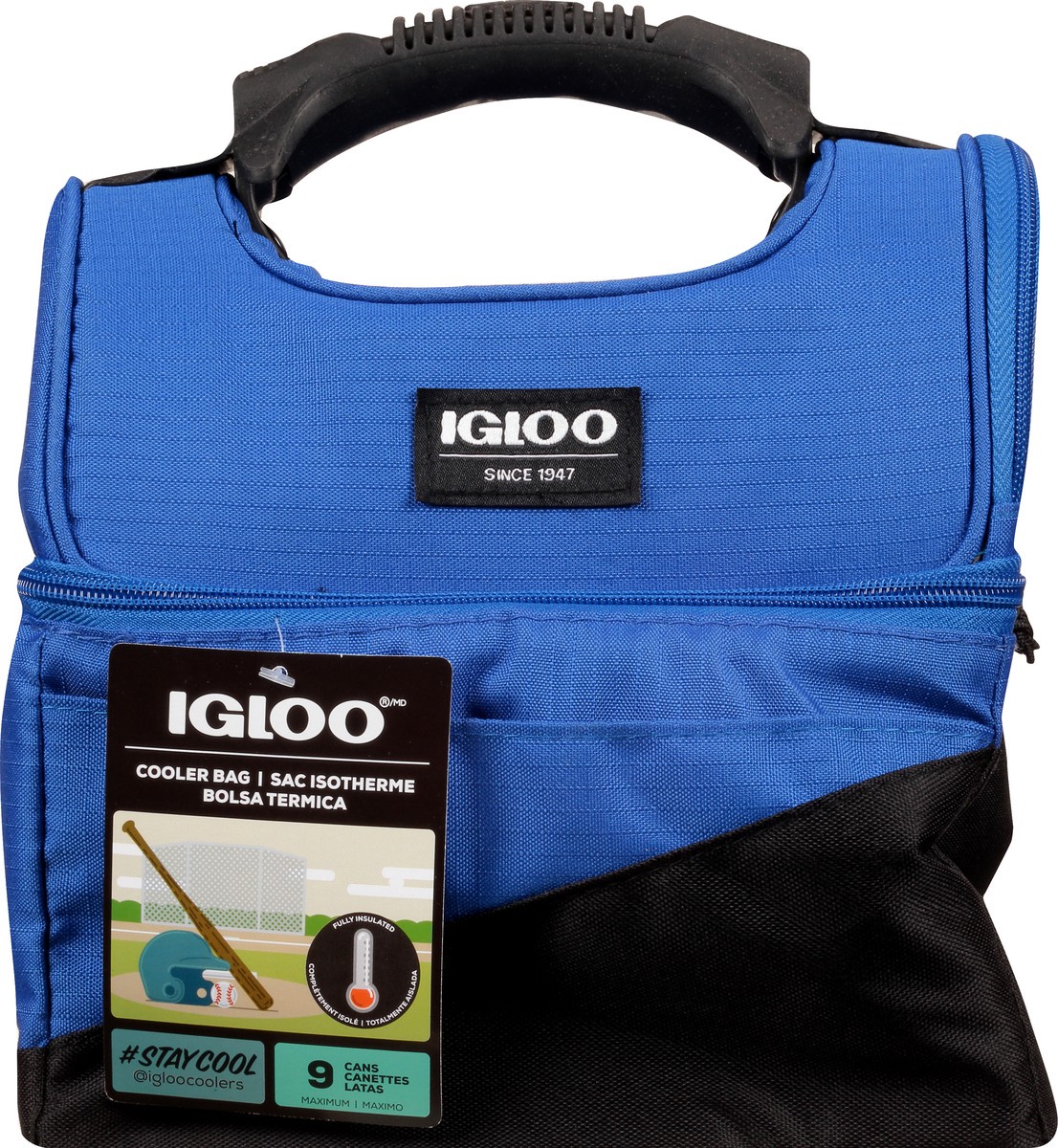 slide 2 of 10, Igloo 9 Cans Maximum Blue/Black Cooler Bag 1 ea, 1 ct