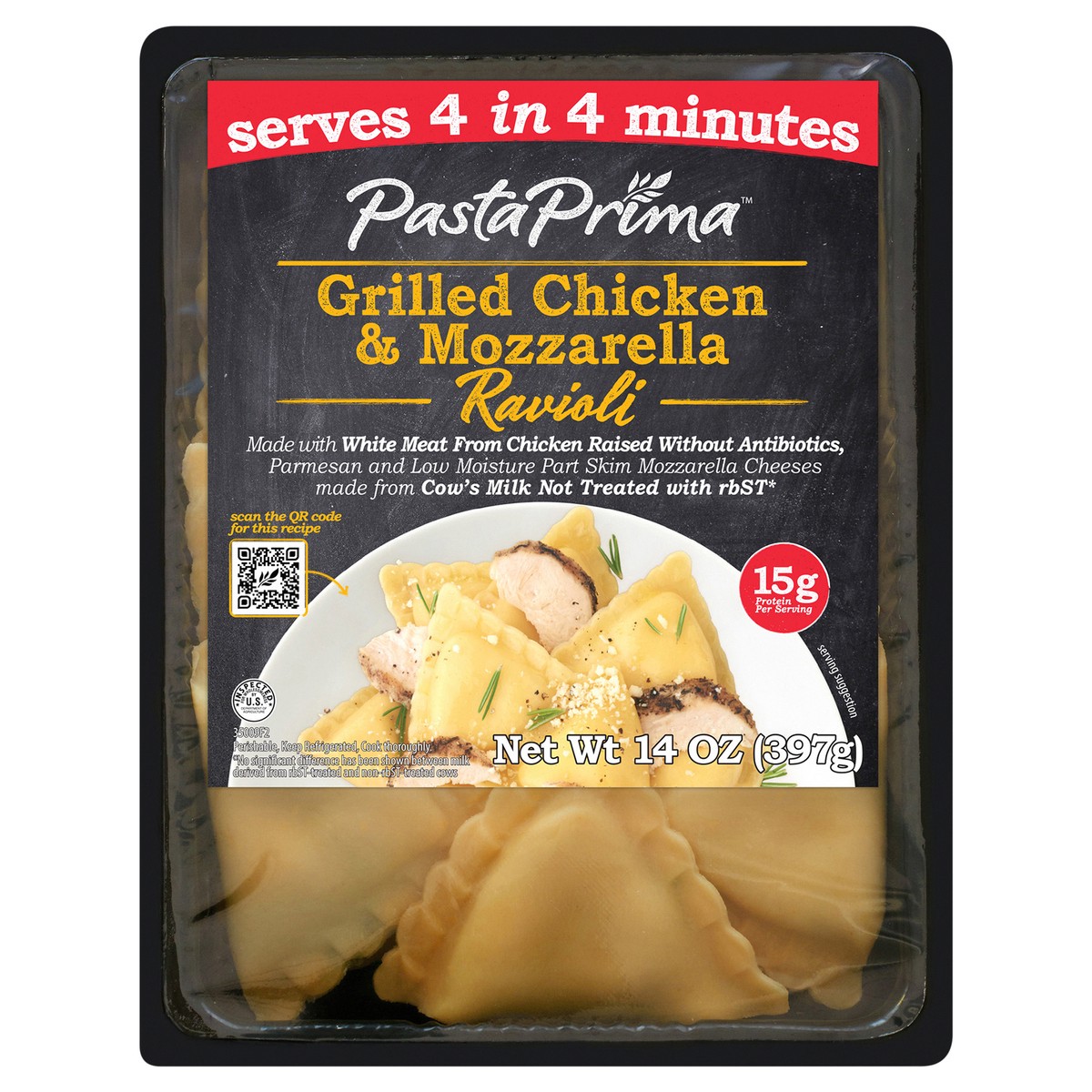 slide 3 of 7, Pasta Prima Grilled Chicken And Mozzarella Ravioli - 14 Oz, 14 oz