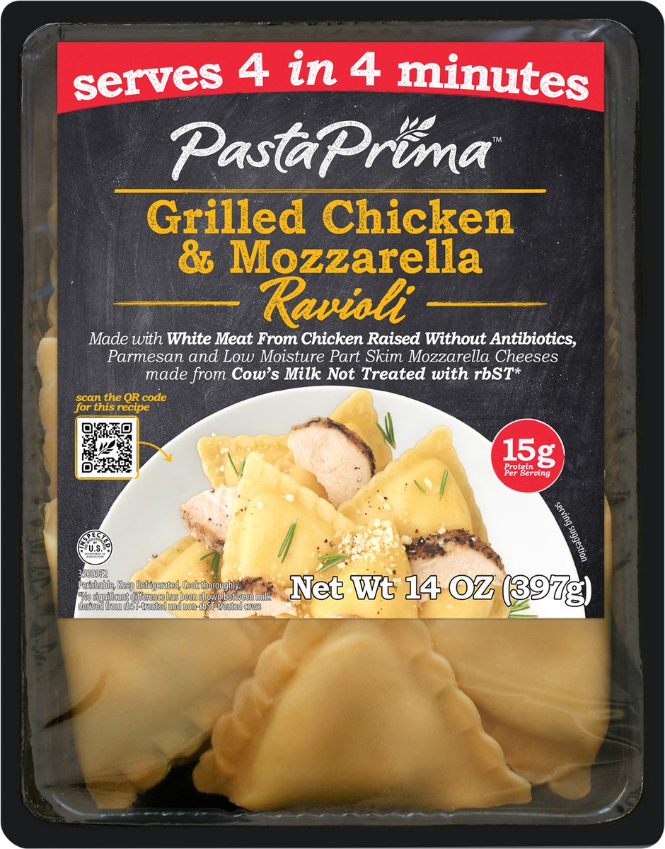 slide 4 of 7, Pasta Prima Grilled Chicken And Mozzarella Ravioli - 14 Oz, 14 oz