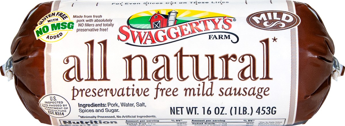slide 7 of 8, Swaggerty's Farm All Natural Mild Sausage  , 16 oz