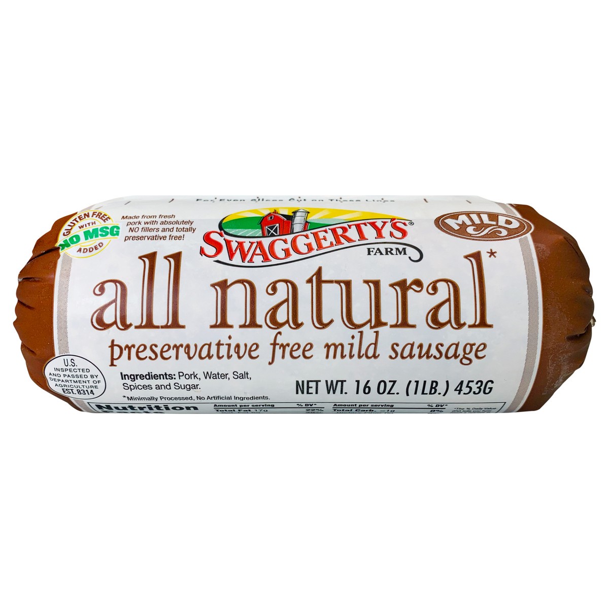 slide 8 of 8, Swaggerty's Farm All Natural Mild Sausage  , 16 oz