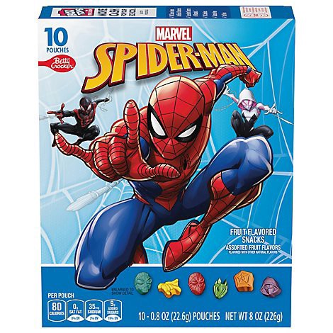 slide 1 of 1, Betty Crocker Spiderman Fruit Snacks 10 Count - 8 Oz, 8 oz